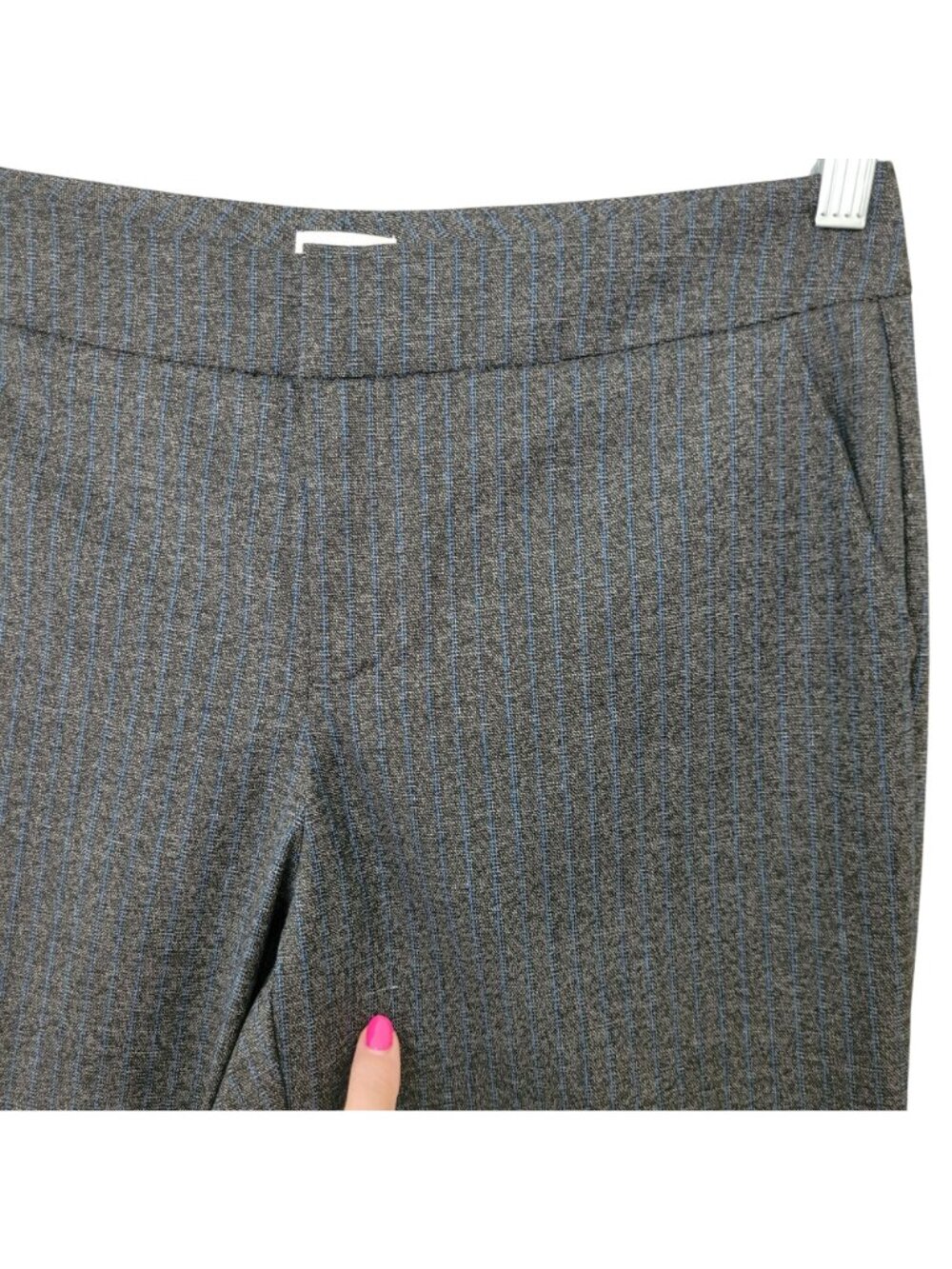 Ecru Mayfair Classic Trouser Pant Womens Size 4 Gray Blue Pockets Career NWT - Picture 5 of 7